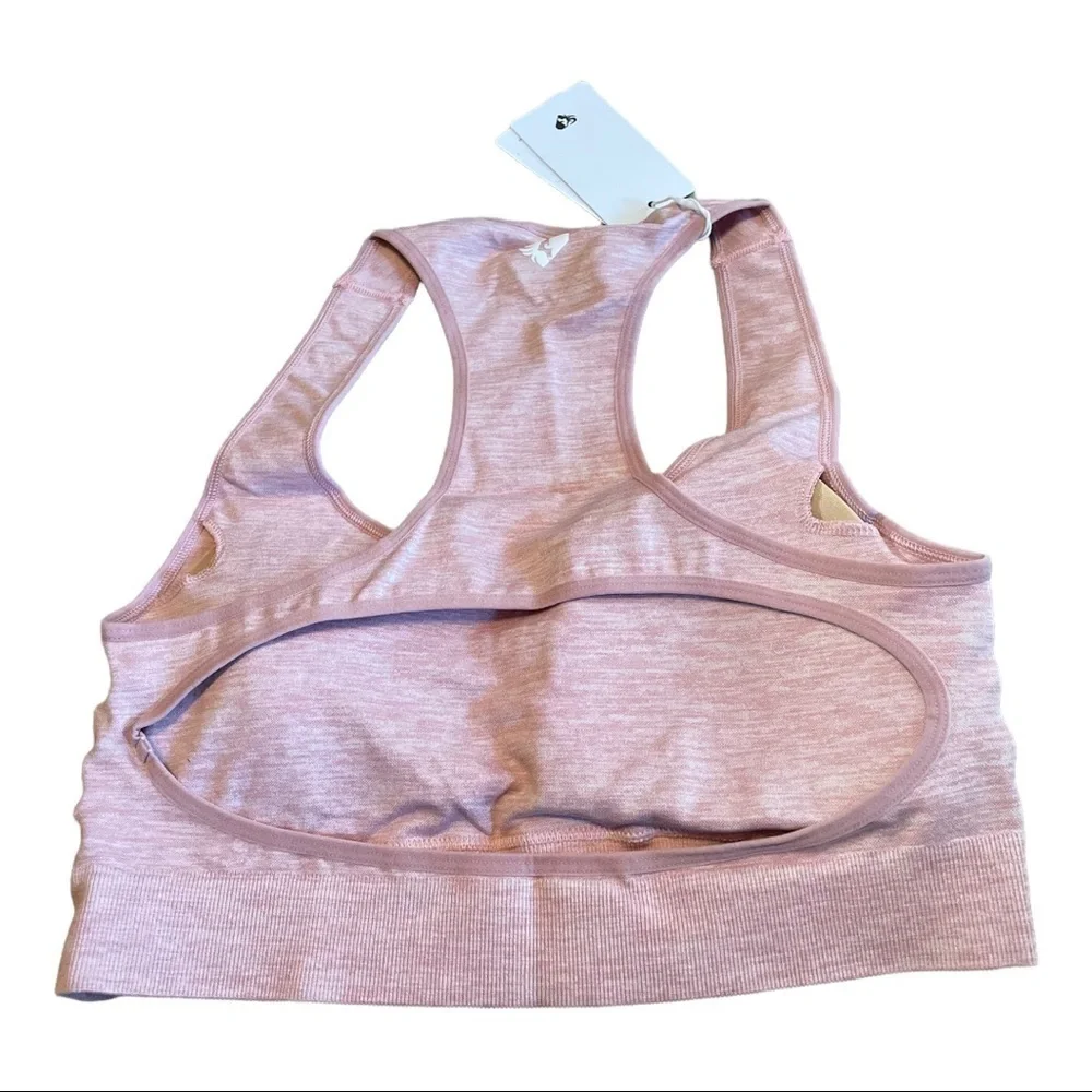 𝅺women's Best Wear MOVE SEAMLESS SPORTS BRA COLOR: Light Pink Marl